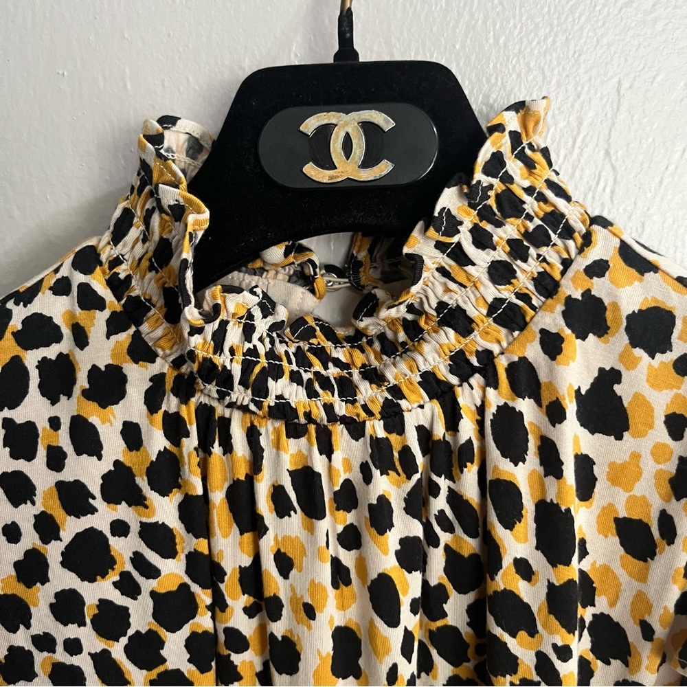 Ann Taylor Factory NWT Mock Neck Cheetah Print Shift Dress XS - Picture 6 of 14